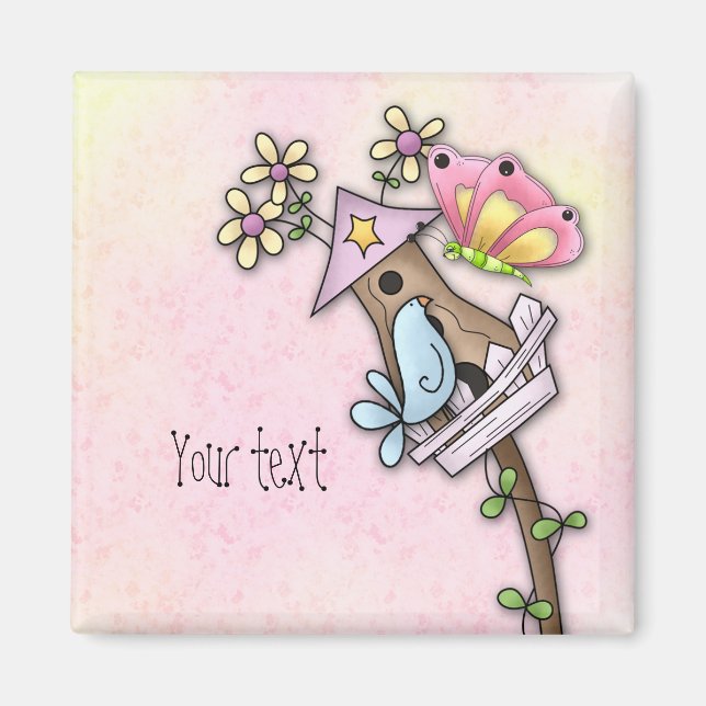 Butterfly und Vogel treffen sich im Vogelhaus Magnet (Vorne)