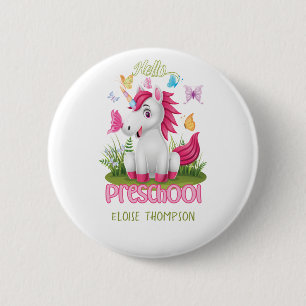 Butterfly Unicorn Vorschule zurück zur Schule Button