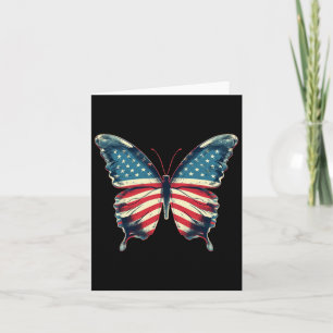 Butterfly-US-Flagge Vintagen Niedlichen Amerikaner Karte