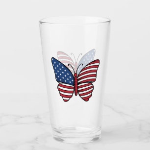 Butterfly USA Flag Sublimierung-62614 Glas