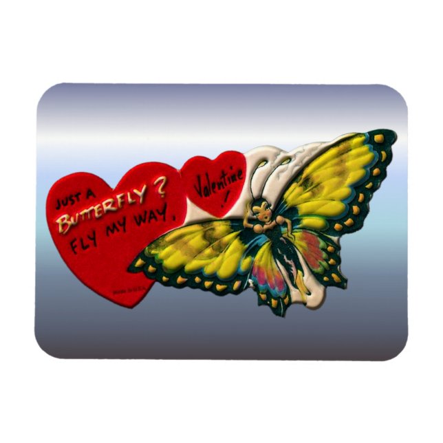Butterfly Valentine Magnet (Horizontal)