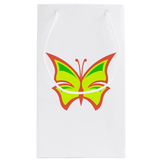 Butterfly Vector Illustration Geschenktasche Kleine Geschenktüte (Rückseite)