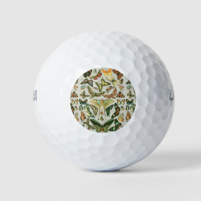 Butterfly Vintag Antique Butterfells Kunst Golfball (Vorderseite)