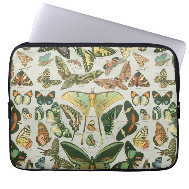 Butterfly Vintag Antique Butterfells Kunst Laptopschutzhülle (Vorderseite)