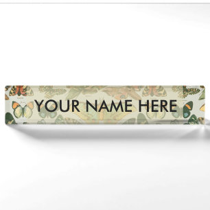 Butterfly Vintag Antique Butterfells Kunst Namensplakette