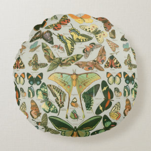 Butterfly Vintag Antique Butterfells Kunst Rundes Kissen