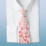 Butterfly Wasserfarbe Rosa Krawatte<br><div class="desc">Korallenrosa und weiße Schmetterlingsfarbe. Originelle Kunst von Nic Squirrell.</div>