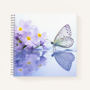 Butterfly Water Nature Serene Tranquil Notizbuch