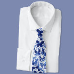 Butterfly Watercolor Blue Krawatte<br><div class="desc">Indigoblau-weiße Schmetterlingsfarbe. Eine koordinierende Krawatte,  um Ihren Feiern gerecht zu werden. Originelle Kunst von Nic Squirrell.</div>