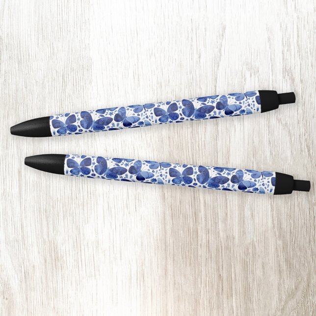 Butterfly Watercolor Blue Kugelschreiber (Von Creator hochgeladen)