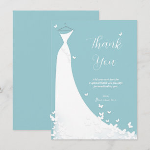 Butterfly Wedding Dress Brautparty Vielen Dank Einladung