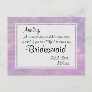 Butterfly - Werden Sie meine Bridesmaid? Einladungspostkarte