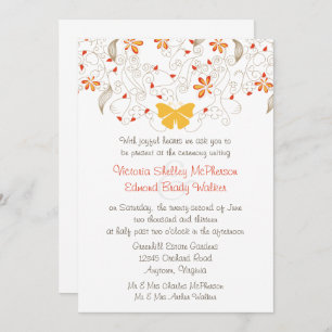 Butterfly Whimsy Wedding Einladung