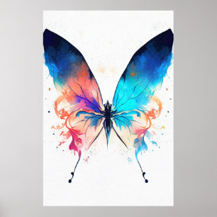Butterfly Wild Nature Animal Color Malerei Poster