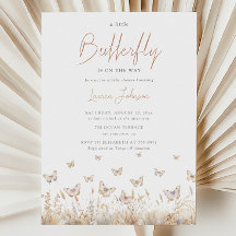Butterfly Wildblume Boho Girl Babydusche