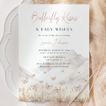 Butterfly Wildblume Mountains Girl Baby Dusche