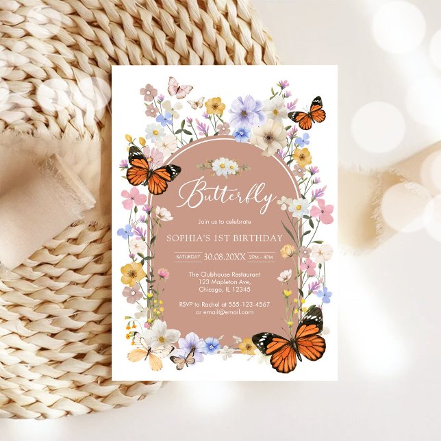 Butterfly Wildflower Baby Shower Invitation (Créateur téléchargé)