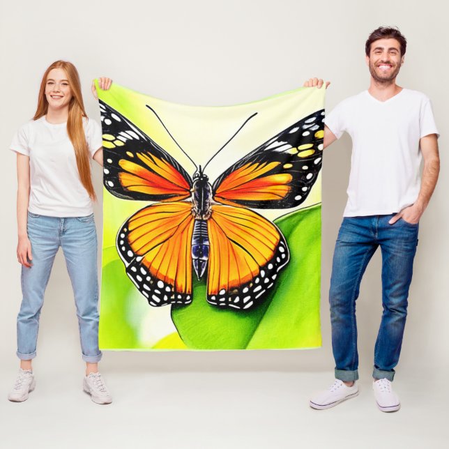 Butterfly Wing Detail Design Fleecedecke (Beispiel)