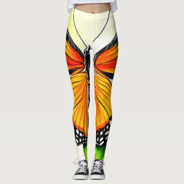 Butterfly Wing Detail Design Leggings