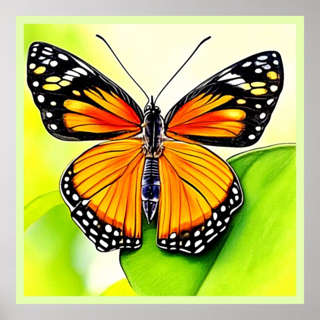 Butterfly Wing Detail Design Poster (Vorne)