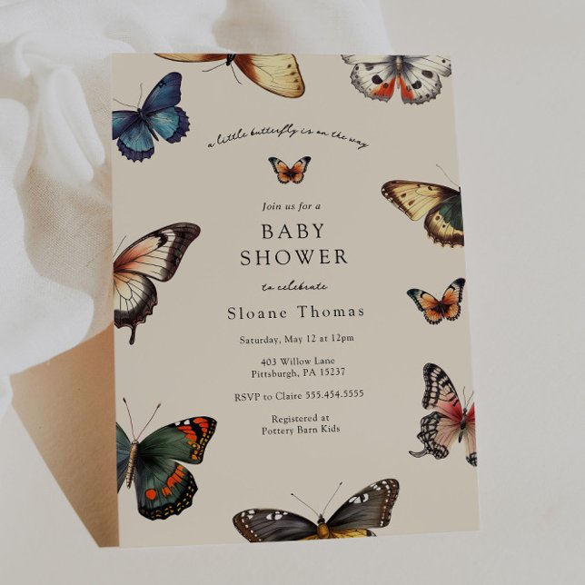 Butterfly Wings Baby Dusche Einladung (Von Creator hochgeladen)