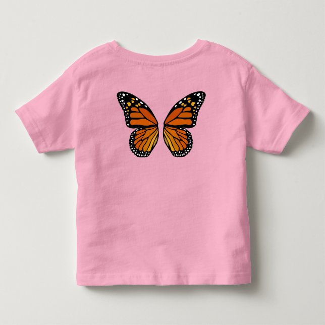 Butterfly Wings Kleinkind T - Shirt Niedlich Butte (Rückseite)