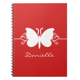 Butterfly-Wirbel-Notebook, rot Notizblock