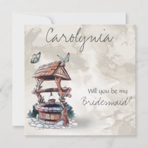 BUTTERFLY WISHING GUT BRIDESMAID INVITE EINLADUNG