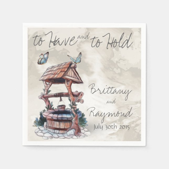 BUTTERFLY WISHING GUT PAPIERNAPKINS SERVIETTE (Vorderseite)