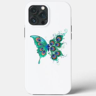 Butterfly with Green Peacock Feathers Case-Mate iPhone Hülle