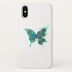 Butterfly with Green Peacock Feathers Case-Mate iPhone Hülle