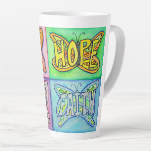 Butterfly Word Art Custom Latte Tasse Cup