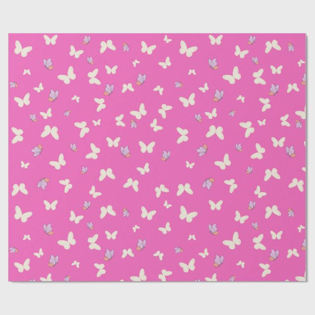Butterfly Wrapping Paper Geschenkpapier (Flach)