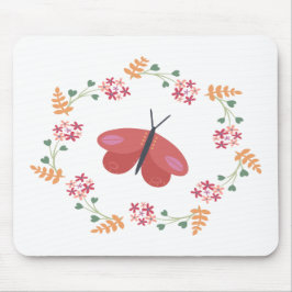 Butterfly Wreath Mouse Pad Mousepad