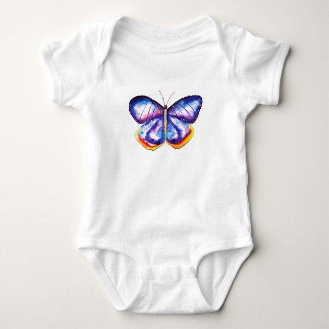 Butterfly Zeichnend Baby Jersey Bodysuit Baby Strampler (Vorderseite)