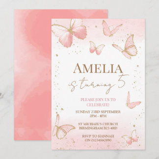 Butterfly zum Geburtstag Einladung