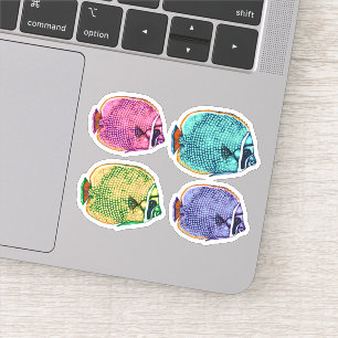 Butterflyfish, Korallenriff Fische unter Wasser Aufkleber