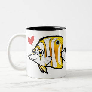 Butterflyfish-Liebe Zweifarbige Tasse