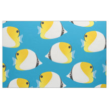 Butterflyfish tropischer Fisch Druckmuster