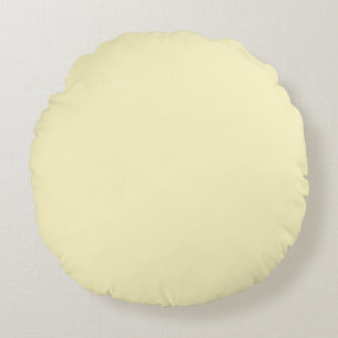Buttergelb einfarbig rundes kissen