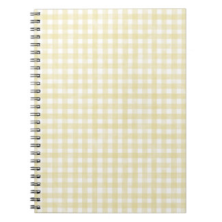 Buttergelb Klassischer Gingham Notizblock