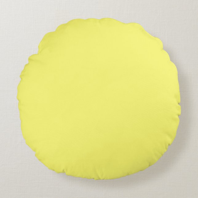 Buttergelb Rundes Kissen (Vorderseite)
