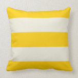 Buttergelb und Ecru Streifen Kissen<br><div class="desc">Dieses Kissen mit breiten Streifen aus Butterfäden und hellgelb,  um Ihrem Sofa oder Bett ein angenehmes und sonniges Ambiente zu verleihen.</div>