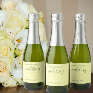 Buttergelb und Minimalistische Hochzeit