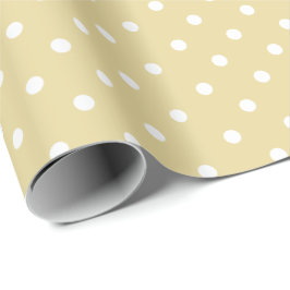 Buttergelb | White Polka Dot Wrapping Paper Geschenkpapier