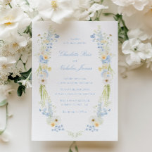 Buttergelbe Babyblaue Florale Hochzeit