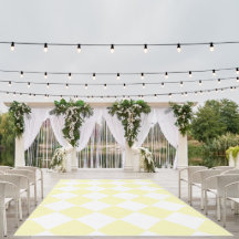 Buttergelbe Hochzeitstanzbodenmatte -