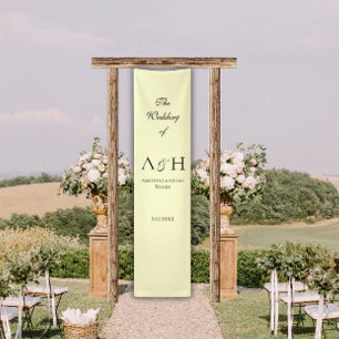 Buttergelbe Stoff-Hochzeits-Willkommensbanner Banner