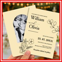 Buttergelbe Wildblumen-Foto-Hochzeit