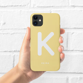 Buttergelbes Monogramm-Handyhülle Case-Mate iPhone Hülle